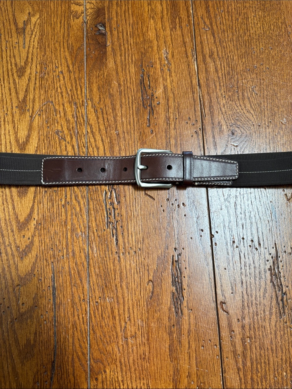 COACH Vintage Surcingle Belt Men’s Dark Brown Leather and Nylon Size 40” 100 cm